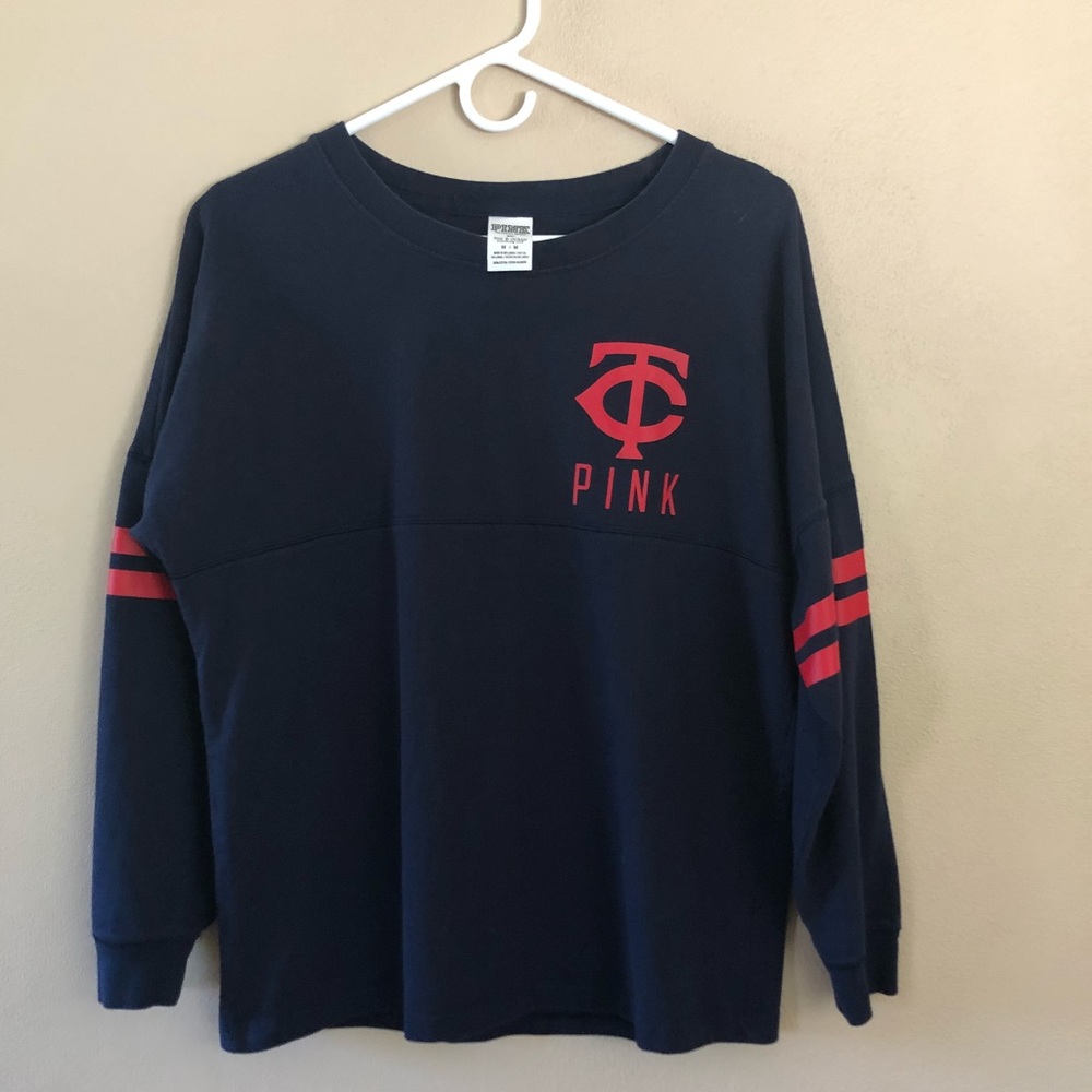 Pink Minnesota Twins long sleeve tee.